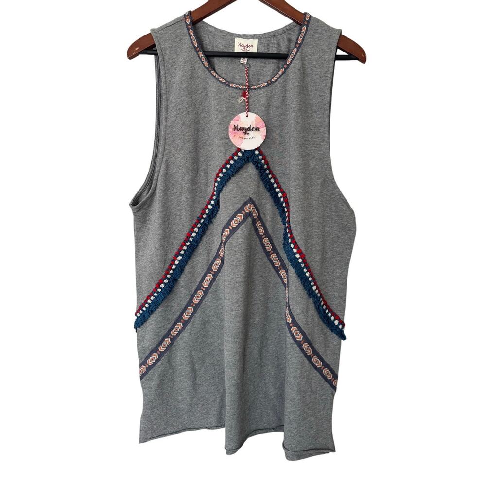 Hayden Los Angeles‎ Gray Sleeveless Tank Size 1XL